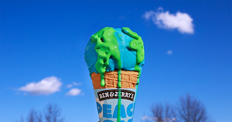 Earth on ice cream cone