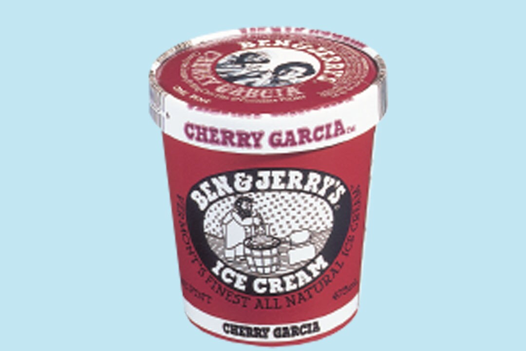 Vecchia confezione del gelato Cherry Garcia