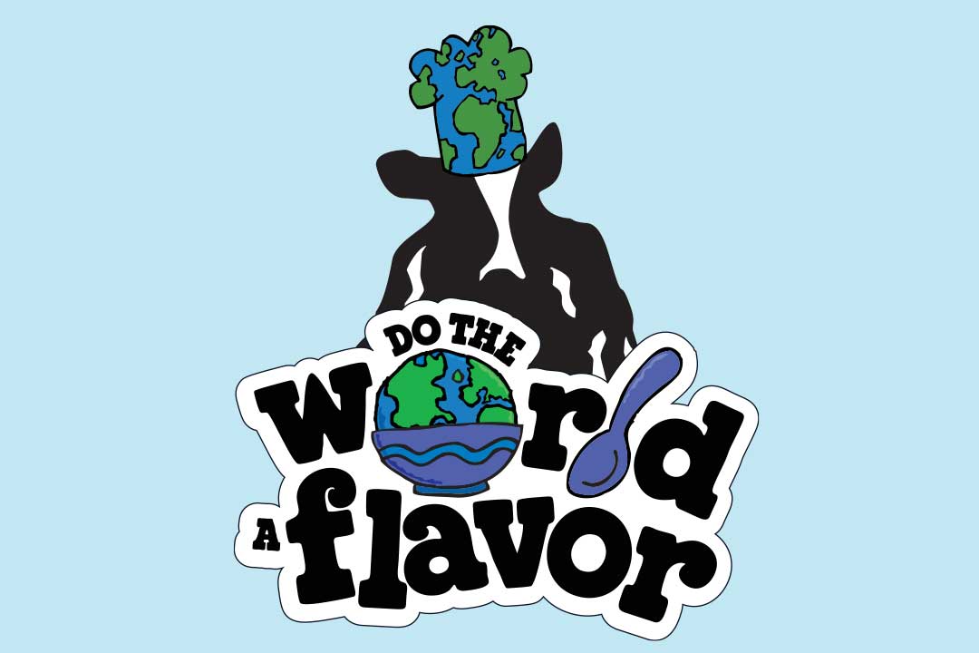 Woodie con un segno che recita “Do the World a flavor”