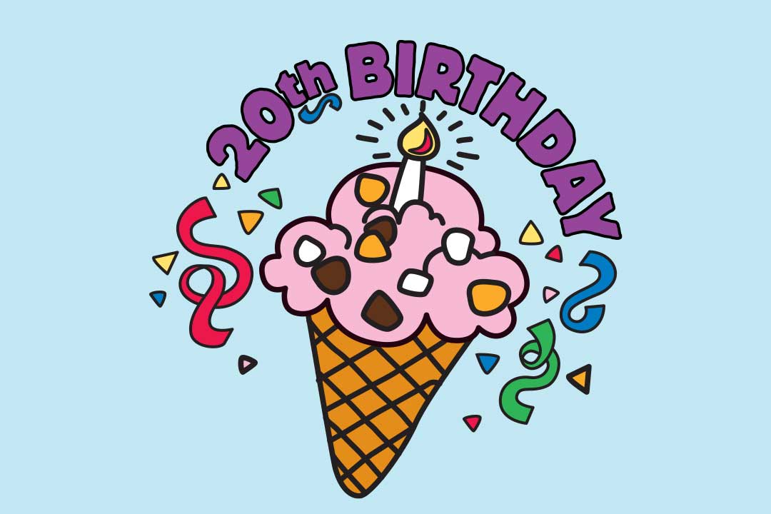 20º compleanno con cono gelato